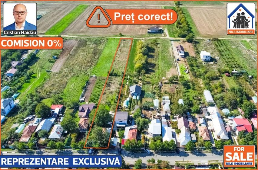 Teren intravilan de 3573 mp, în Est