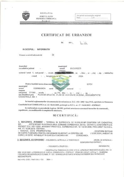 Teren Construcții intravilan de 15000 mp, în Ostratu