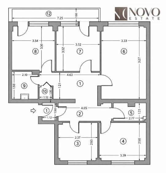 Apartament cu 4 camere decomandat în Romană
