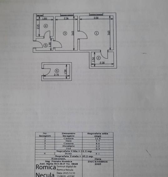 Apartament cu 2 camere semidecomandat în Dorobanți