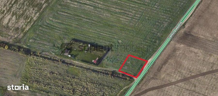 Teren de 1000 mp, în Centura