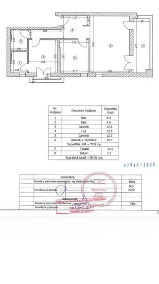Apartament cu 3 camere decomandat, mobilat în Băneasa