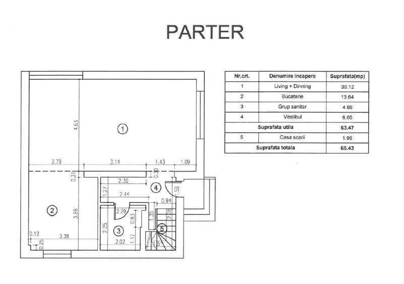 Casă cu 3 camere cu Teren 500 Mp în Tunari