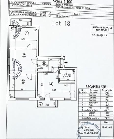 Apartament cu 4 camere, mobilat în Rahova