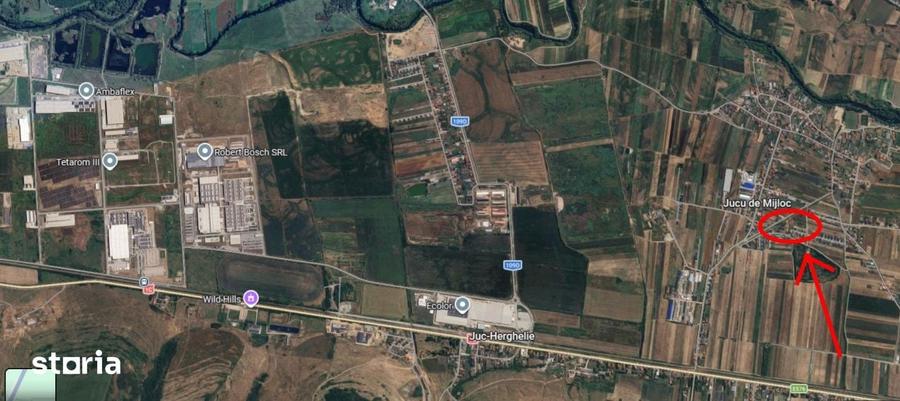 Teren de 1453 mp, în Jucu