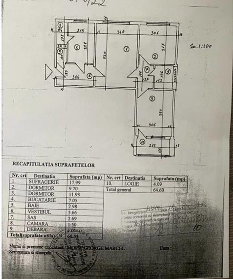 Apartament cu 3 camere semidecomandat în Drumul Taberei