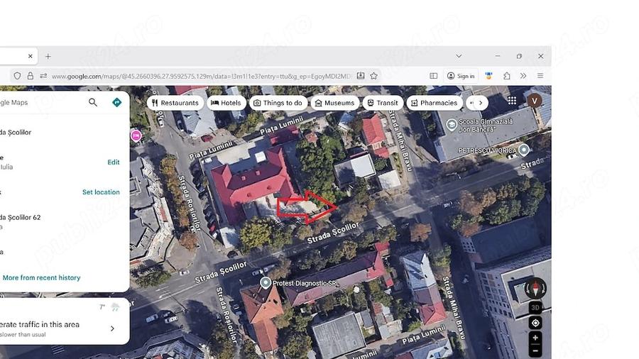 Teren de 3000 mp, în Central