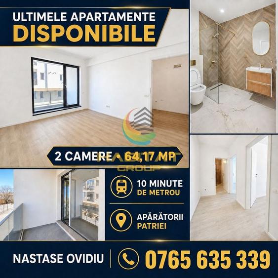 Apartament cu 2 camere decomandat în Apărătorii Patriei