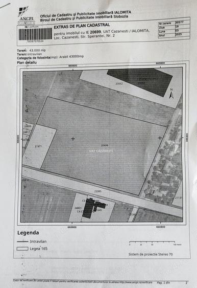 Teren de 43000 mp, în Căzănești