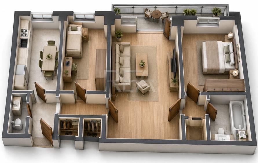 Apartament cu 3 camere decomandat în Drumul Taberei