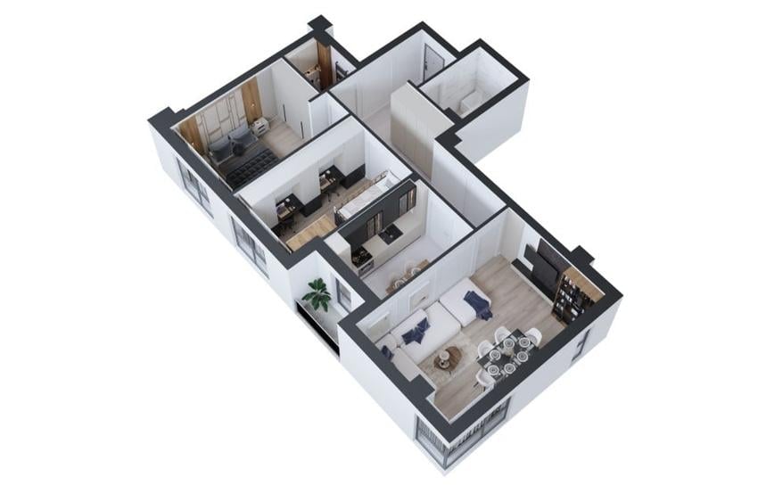 Apartament cu 3 camere decomandat în Cug