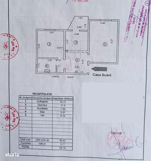 Apartament cu 2 camere decomandat în Central