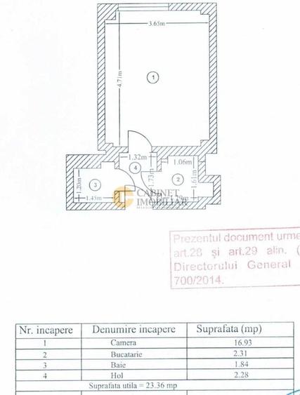 Garsonieră decomandată, mobilată în Universitate