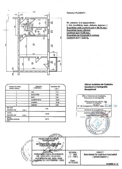 Apartament cu 2 camere semidecomandat în Malu Roșu