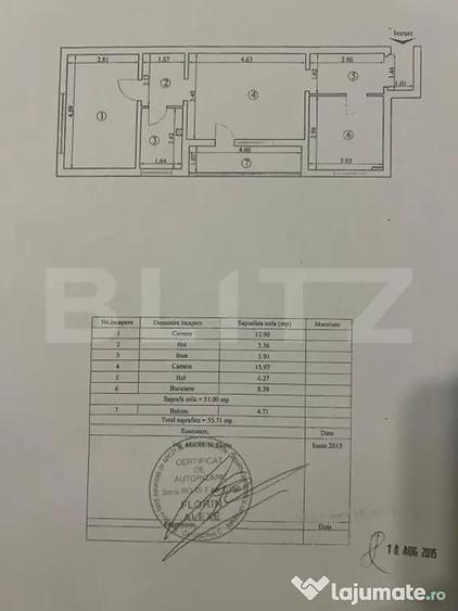 Apartament 2 camere, 51 mp, zona Tatarasi - 5