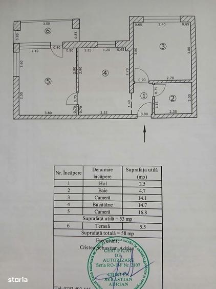 Apartament cu 2 camere în Tractorul