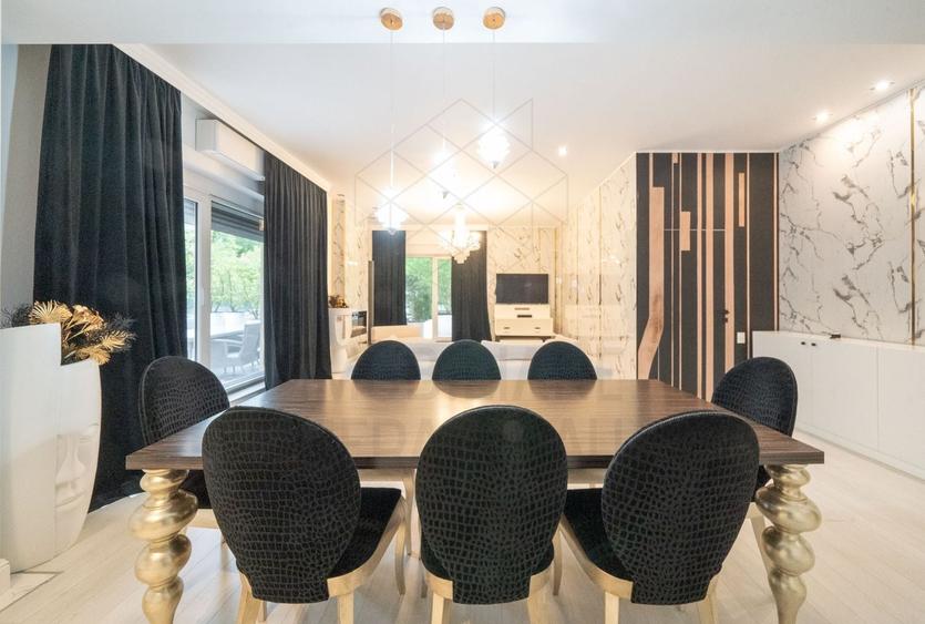 Apartament cu 5 camere decomandat, mobilat în Herăstrău