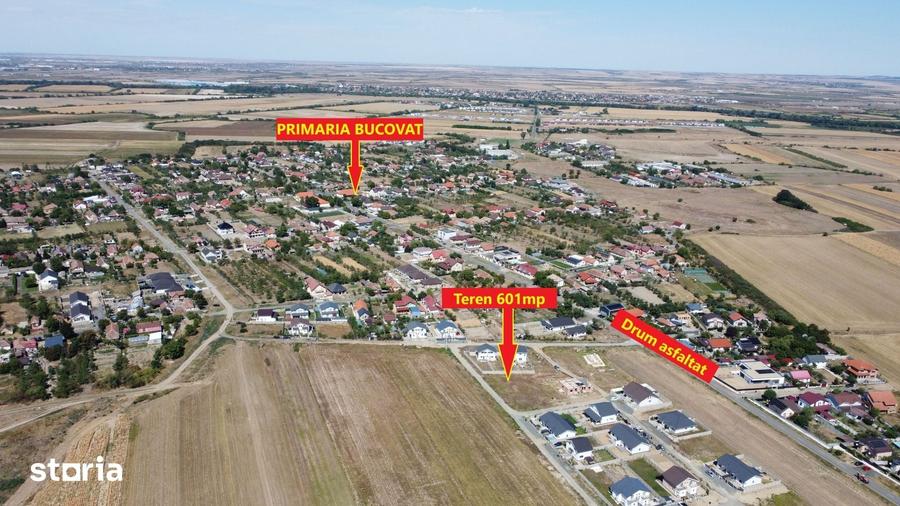Teren de vanzare in Bucova? 601 mp - 38.000E+TVA - 1