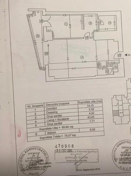 Apartament cu 2 camere semidecomandat în Exterior Vest