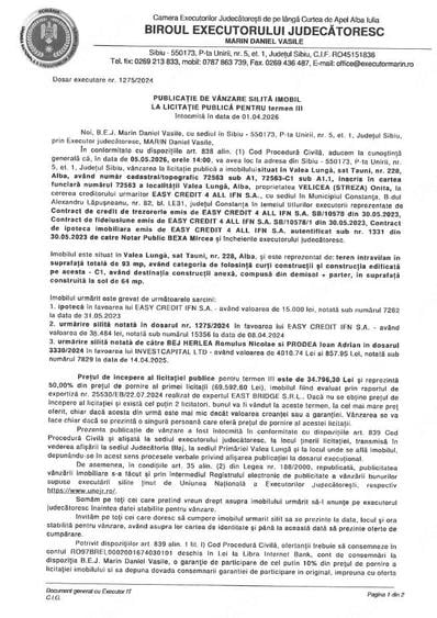 Casă cu 2 camere cu Teren 93 Mp în Tău