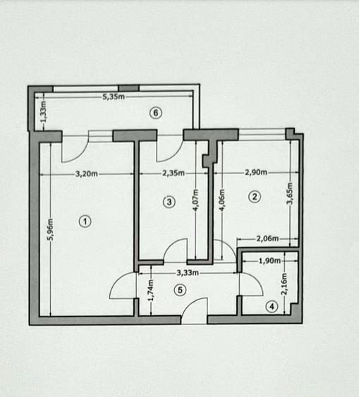 Apartament cu 2 camere decomandat în Runcu