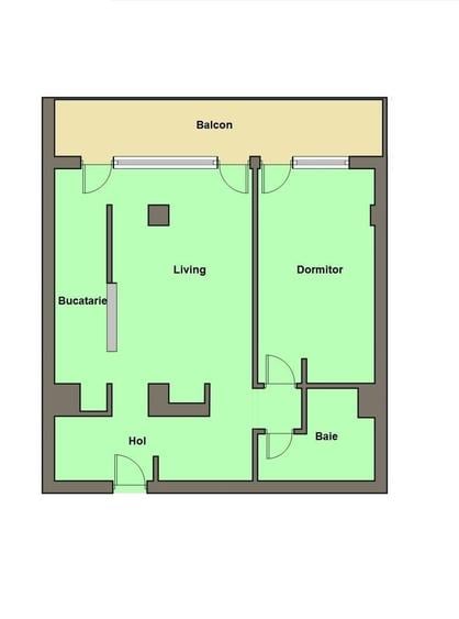 Apartament cu 2 camere în UTA
