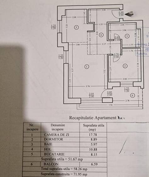 Apartament cu 2 camere decomandat în Tătărași