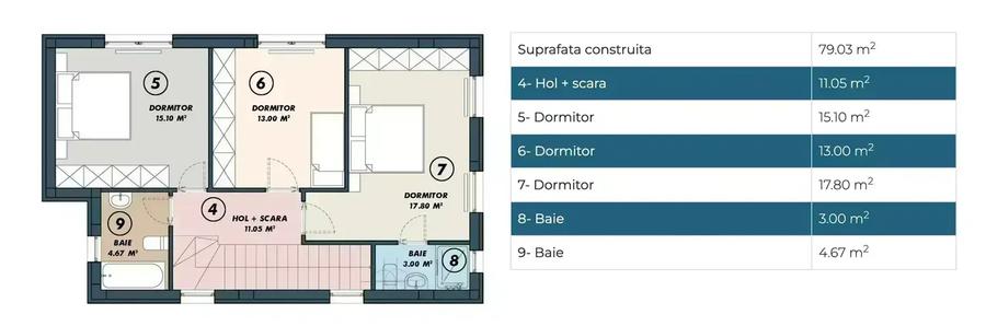 Vila 4 Camere P+1De Vanzare | Individuala  Complex Rezidential | Curte - 17