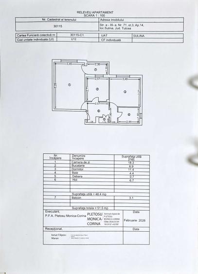 Apartament cu 2 camere decomandat în Central