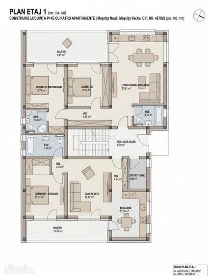Apartamente premium cu 3 camere in Mo?ni?a Noua | Comision 0 - 5