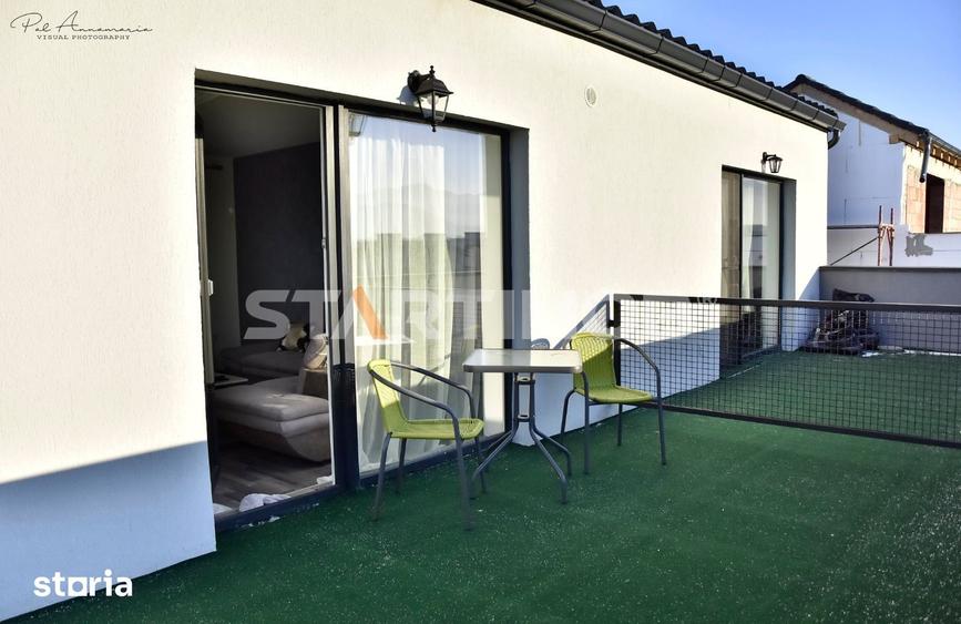 Apartament cu 2 camere semidecomandat, mobilat în Sânpetru