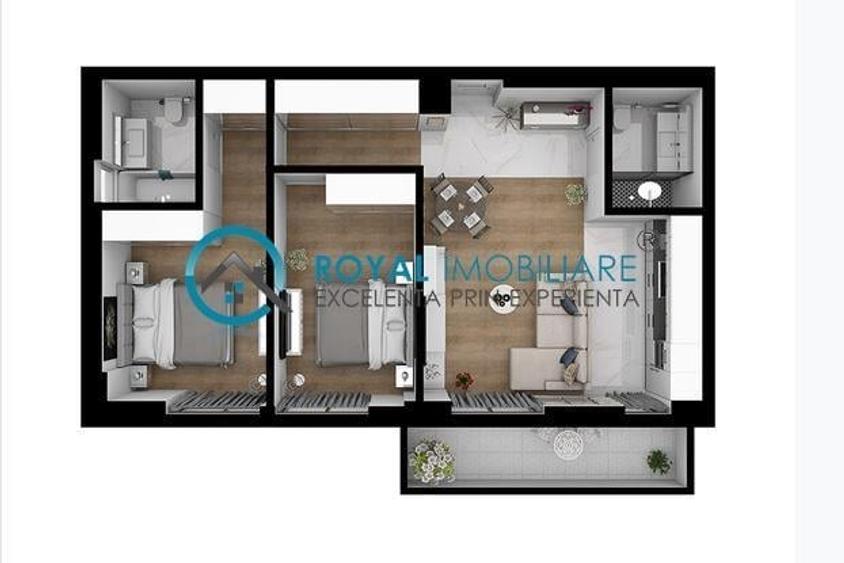 Apartament cu 3 camere decomandat, mobilat în Vest