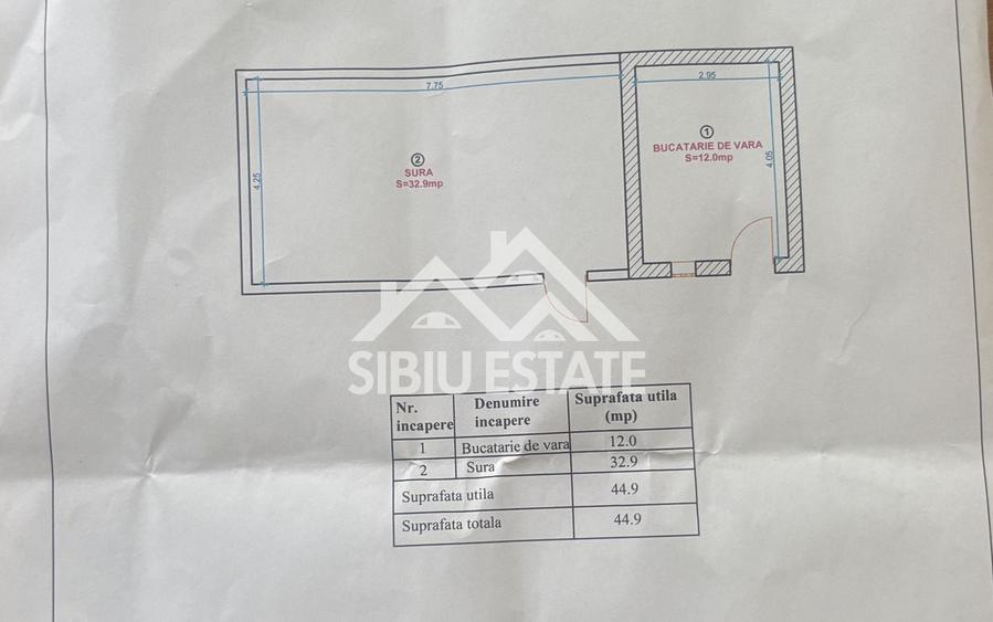 Casă individuală cu 3 camere cu Canalizare în Central