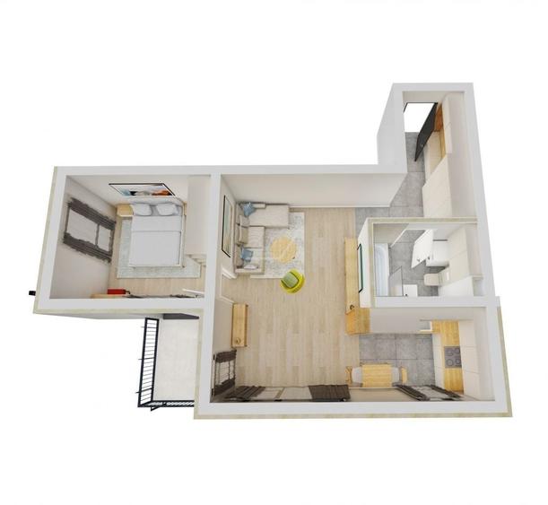 Apartament cu 2 camere în Freidorf