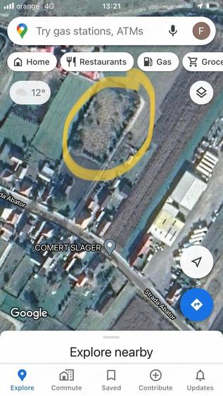 Teren de 3000 mp, în Central