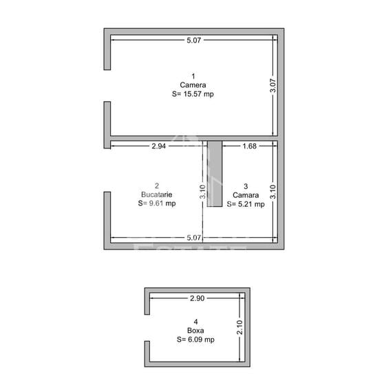 Apartament pretabil birouri, 30 mp, Piata Unirii - 1