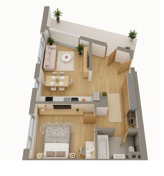 Apartament cu 2 camere decomandat în Tomis Plus