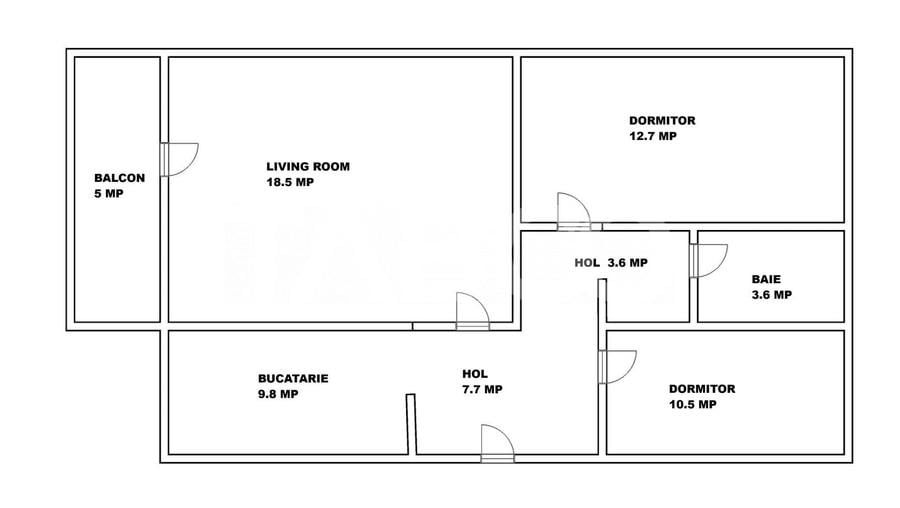 Apartament cu 3 camere decomandat în Mihai Viteazul