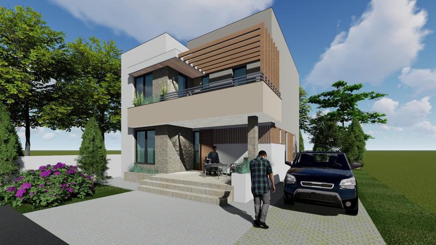 Casă individuală cu 5 camere cu Teren 300 Mp în Tunari