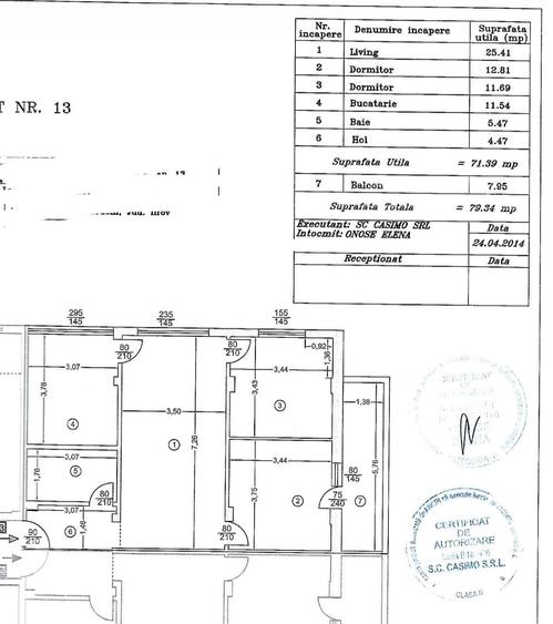 Apartament cu 3 camere semidecomandat în Central