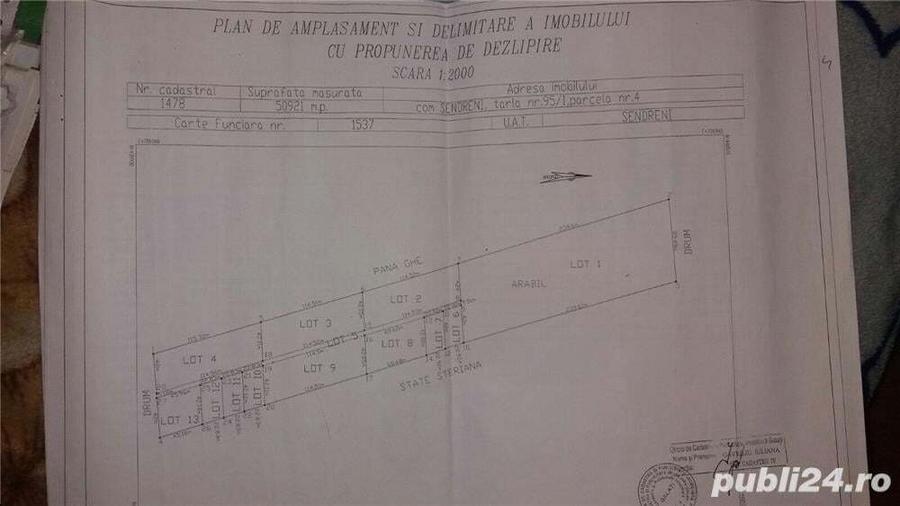 Teren de 1878 mp, în Șendreni