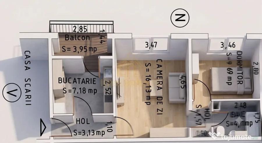 LOC DE PARCARE INCLUS Apartament 2 Camere Poarta 6 Lang?... - 11