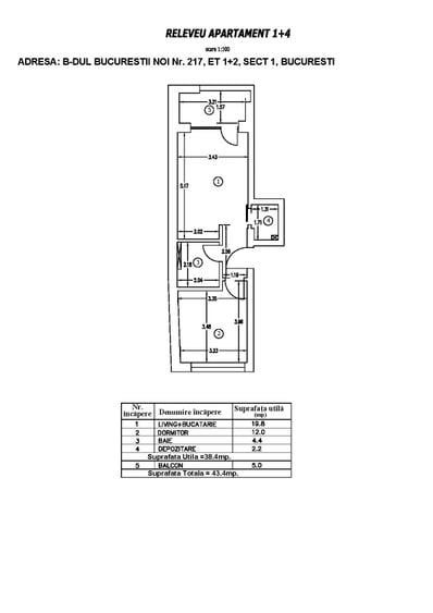 Apartament cu 2 camere decomandat în Bucureștii Noi