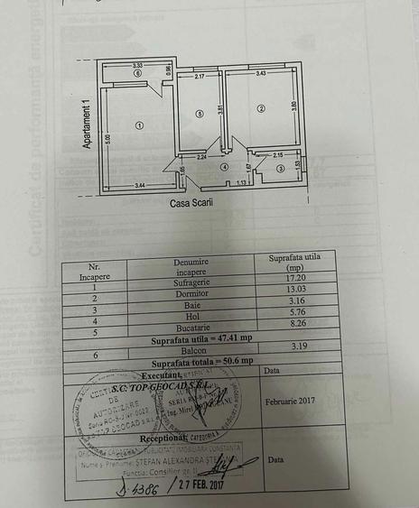 Apartament cu 2 camere decomandat în Central