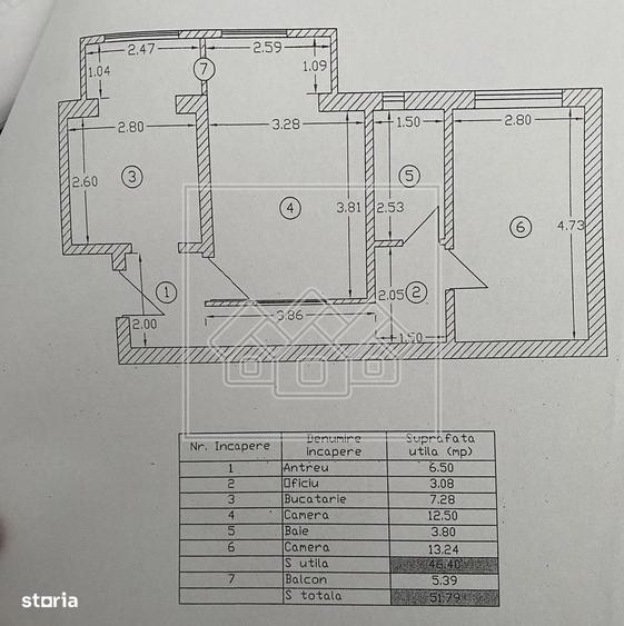 Apartament cu 2 camere decomandat în Terezian