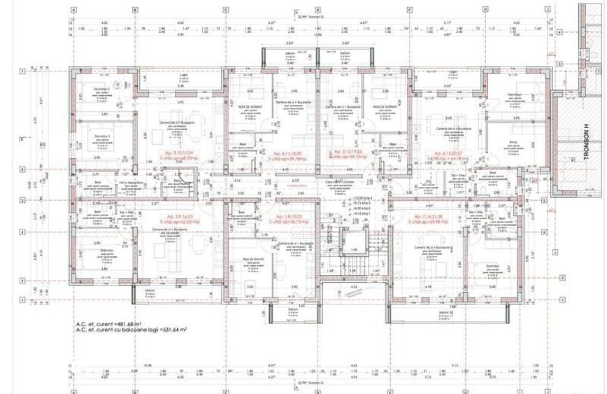 Apartament cu 3 camere în Central