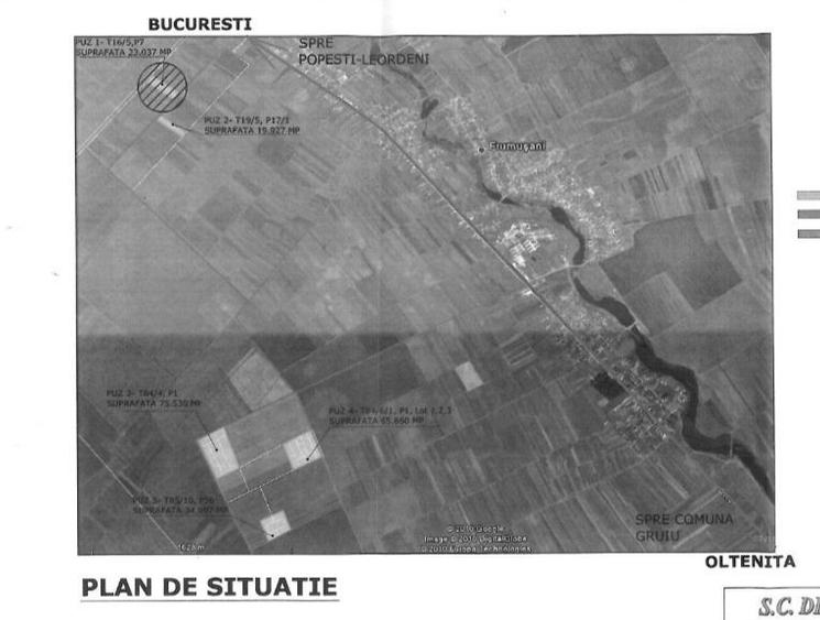Teren Construcții intravilan de 75530 mp, în Frumușani