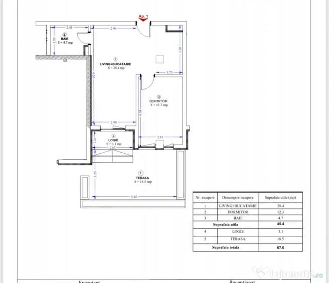 Apartament cu 2 camere semidecomandat în Torontalului