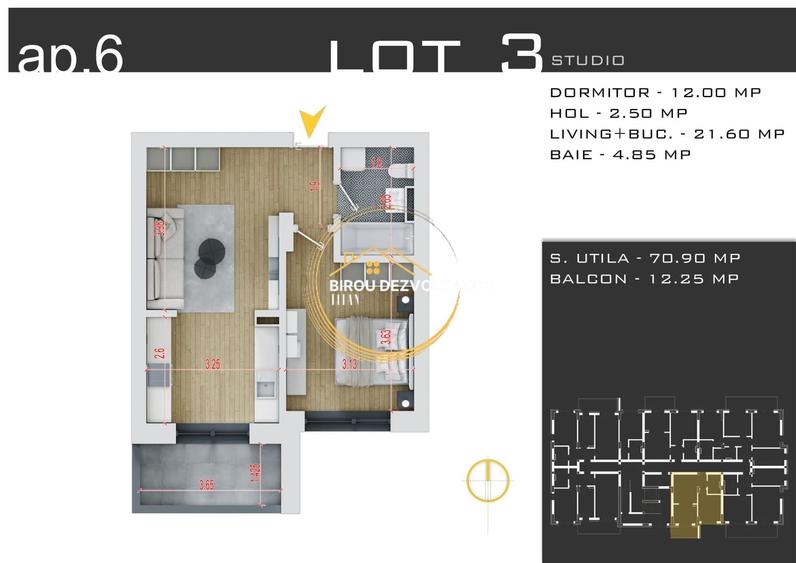 Apartament cu 2 camere decomandat în Theodor Pallady
