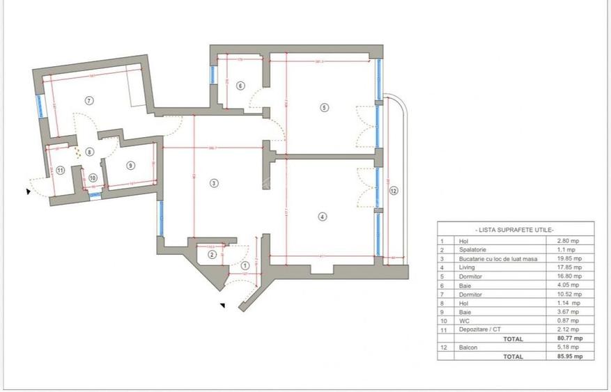 Apartament cu 4 camere în Dacia
